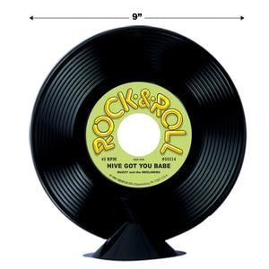 Rock and Roll Party Supplies - Plastic Record Centerpiece