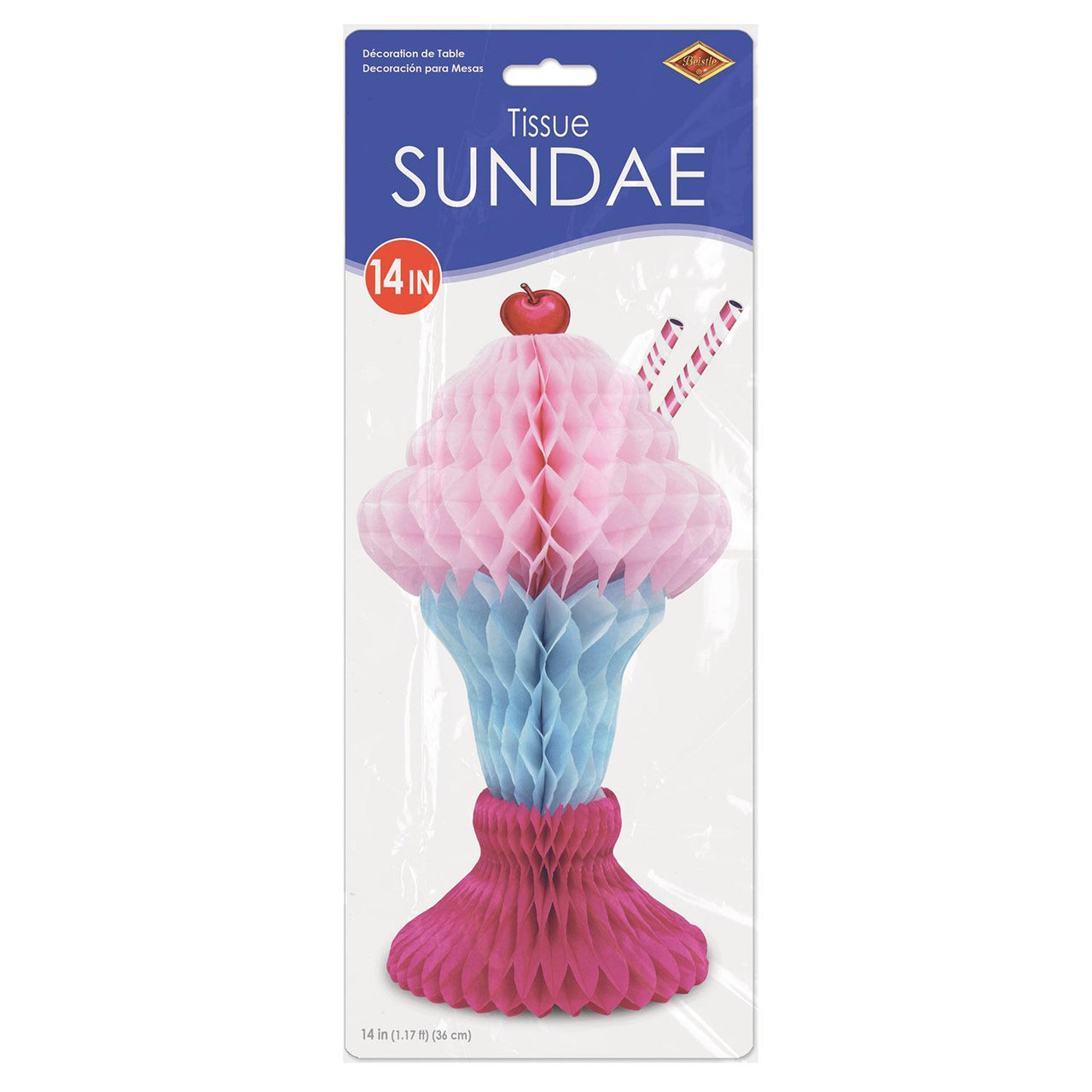 Bulk Tissue Ice Cream Sundae Party Decoration (Case of 12) by Beistle