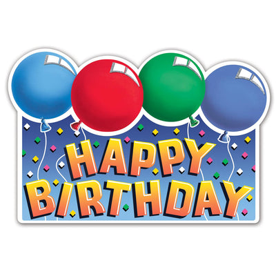 Beistle Glittered Happy Birthday Sign