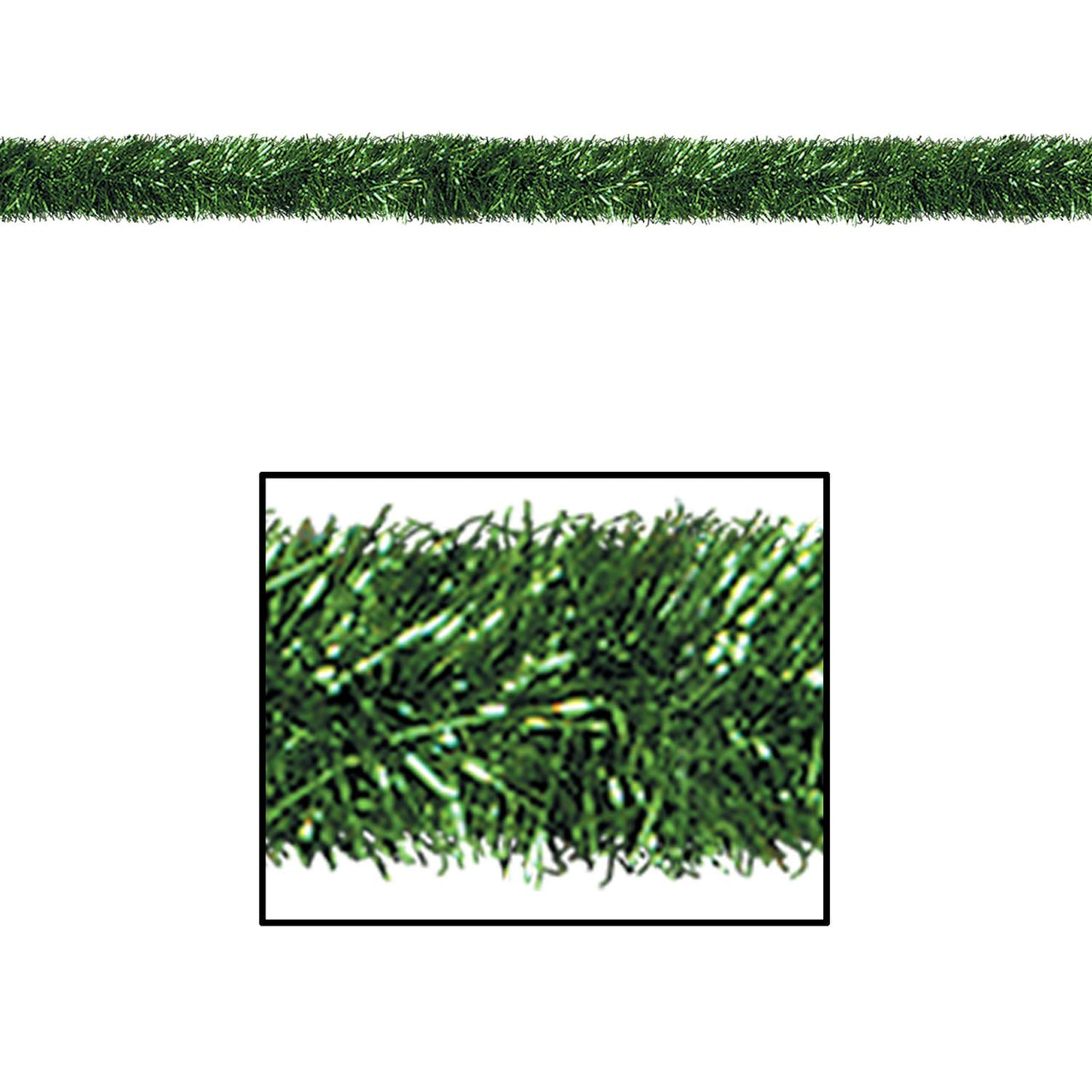 Beistle 100 ft Christmas Green Tinsel Garland Decoration
