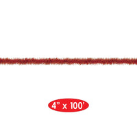 Fire Resistant Gleam 'N Tinsel Garland - red
