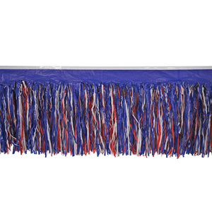 Beistle 6-Ply Tissue Fringe Party Drape - red - white - blue