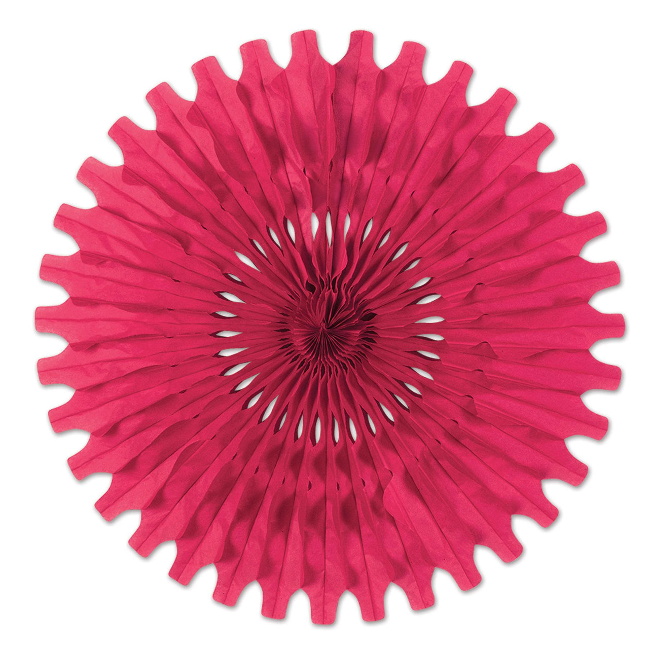 Beistle Party Tissue Fan - cerise