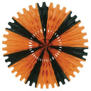 Beistle Halloween Tissue Fan - orange & black