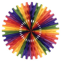 Beistle Party Tissue Fan - rainbow