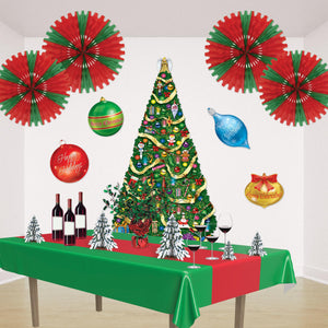 Christmas Tissue Fan - red & green Decoration