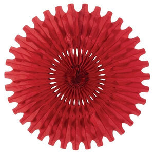 Beistle Party Tissue Fan - red