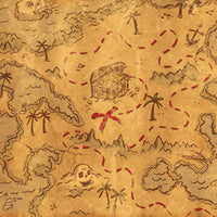 Bulk Pirate Party Plastic Treasure Map (Case of 12) by Beistle
