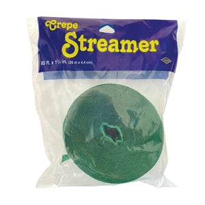 Festive Crepe Streamer - green