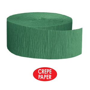 Festive Crepe Streamer - green