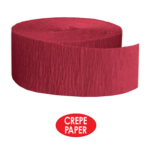 Festive Crepe Streamer - red