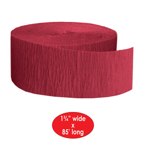 Festive Crepe Streamer - red