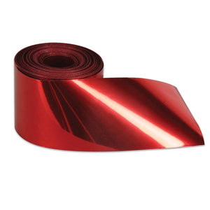 Beistle Gleam 'N Party Streamer Metallized Streamer - red
