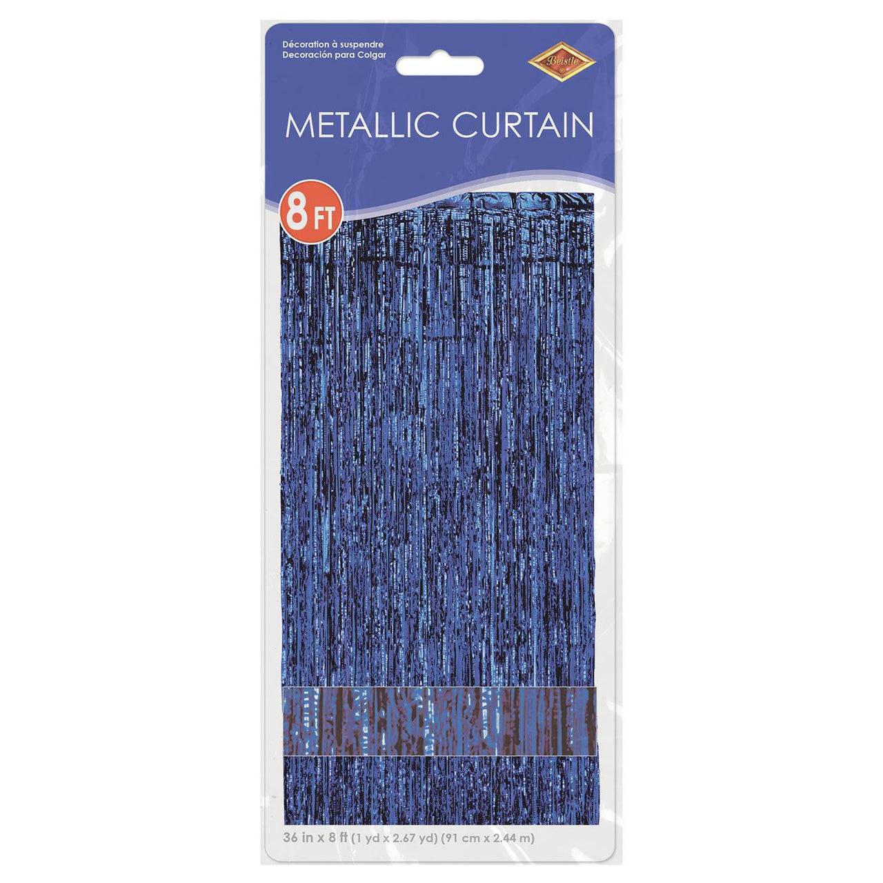 Bulk 1-Ply Gleam 'N Curtain blue (Case of 6) by Beistle