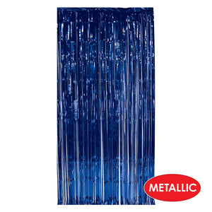 Bulk 1-Ply Gleam 'N Curtain blue (Case of 6) by Beistle