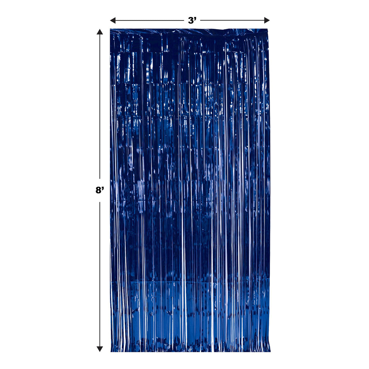 Bulk 1-Ply Gleam 'N Curtain blue (Case of 6) by Beistle