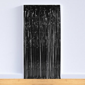 Bulk 1-Ply Gleam 'N Curtain black (Case of 6) by Beistle