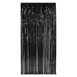 Beistle 1-Ply Party Gleam 'N Curtain - black