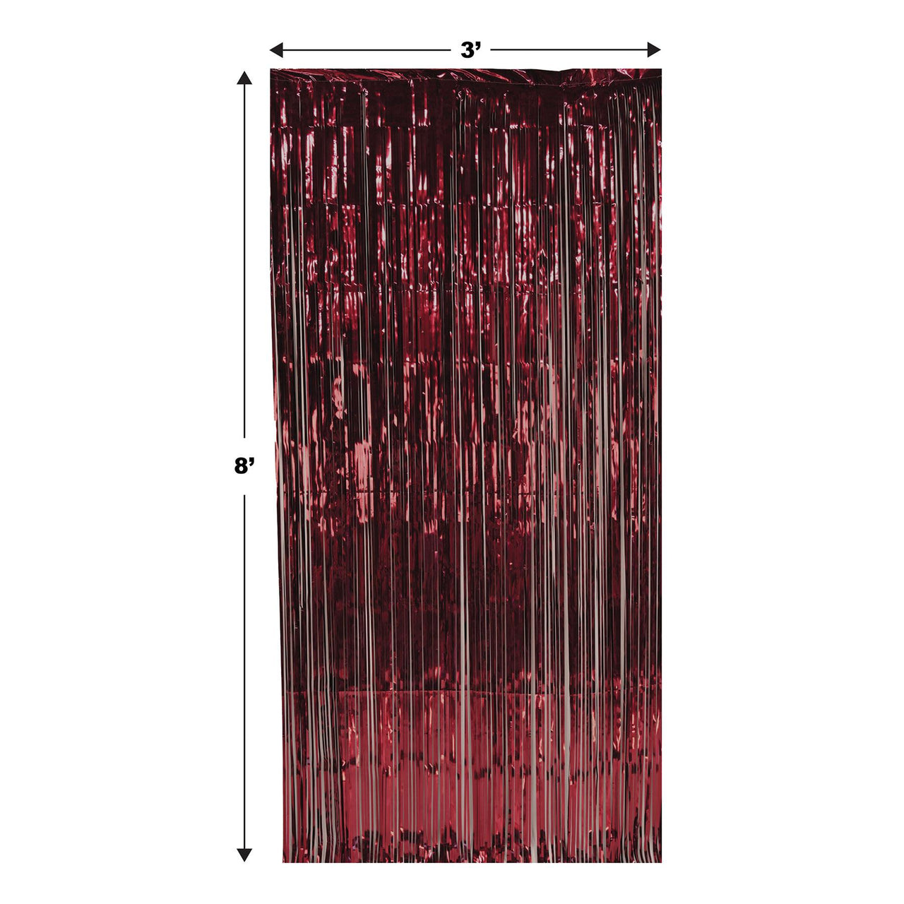 Bulk 1-Ply Gleam 'N Curtain - burgundy (Case of 6) by Beistle