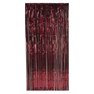 Beistle 1-Ply Gleam 'N Party Curtain - burgundy (Case of 6)