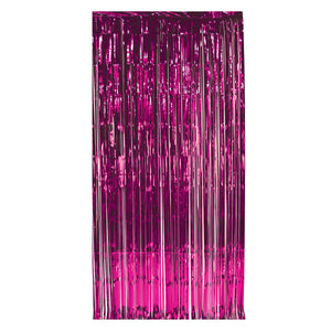 Beistle 1-Ply Party Gleam 'N Curtain - cerise