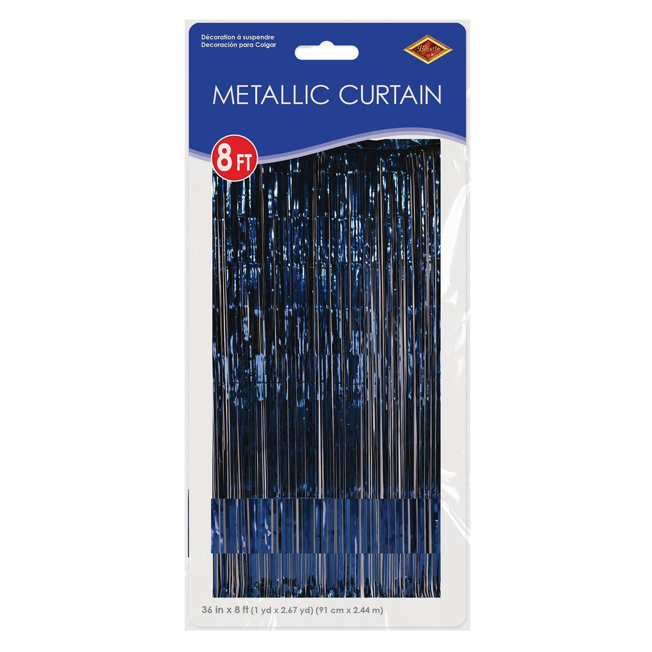 Bulk 1-Ply Gleam 'N Curtain - navy (Case of 6) by Beistle