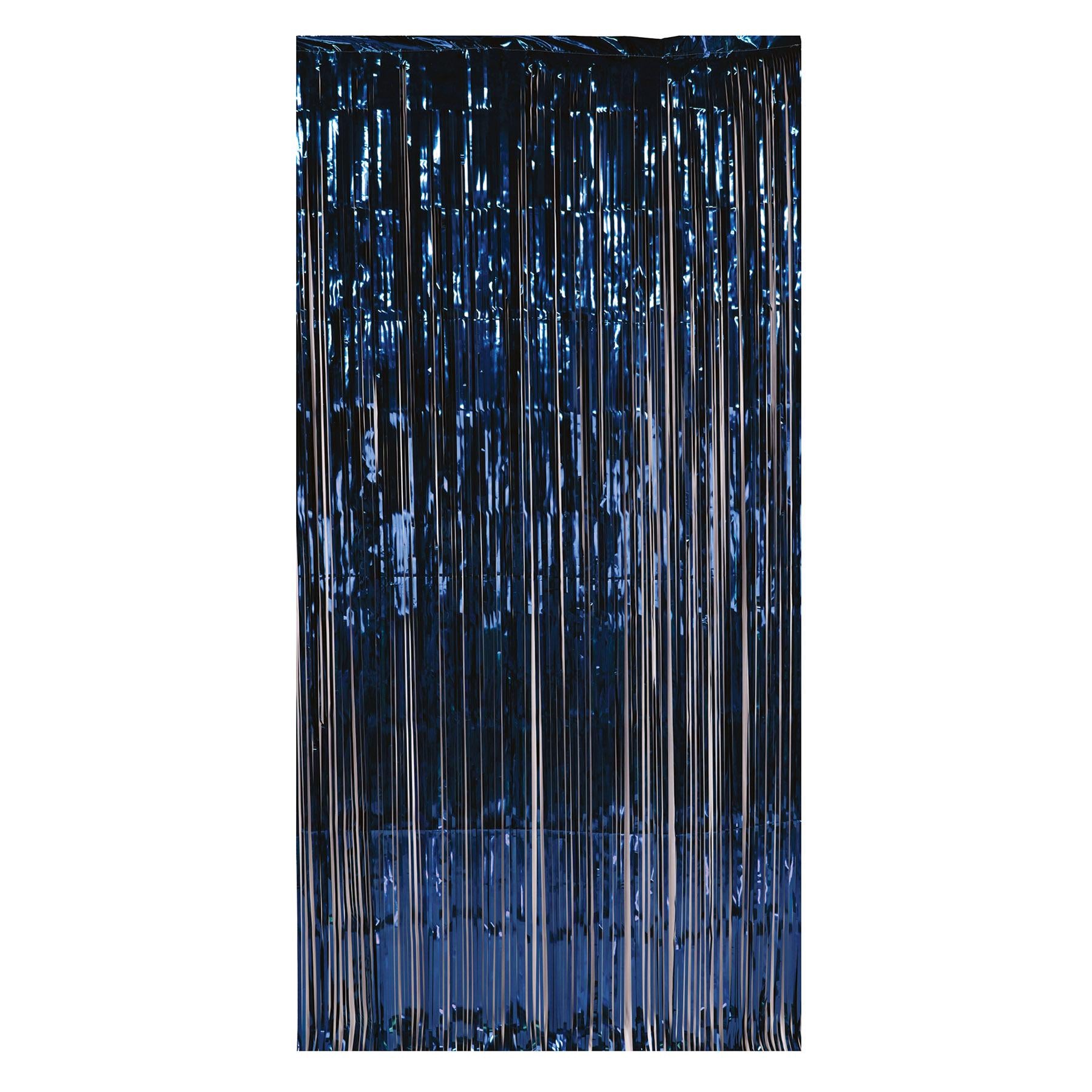 Beistle 1-Ply Gleam 'N Party Curtain - navy