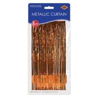Bulk 1-Ply Gleam 'N Curtain - orange (Case of 6) by Beistle