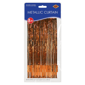 Bulk 1-Ply Gleam 'N Curtain - orange (Case of 6) by Beistle