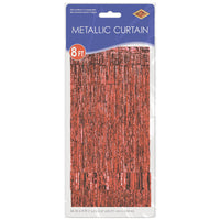 Bulk 1-Ply Fire Resistant Gleam 'N Curtain red (Case of 6) by Beistle