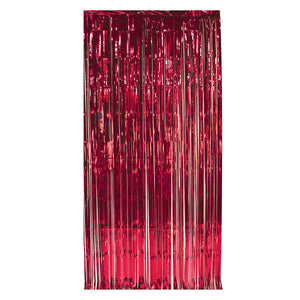 Beistle 1-Ply Party Gleam 'N Curtain - red