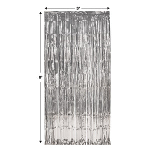 Party Supplies - 1-Ply Gleam 'N Curtain silver (Case of 6)