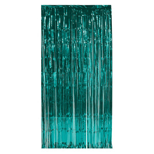 Beistle 1-Ply Gleam 'N Party Curtain - turquoise