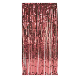 Beistle 1-Ply Gleam 'N Party Curtain - rose gold