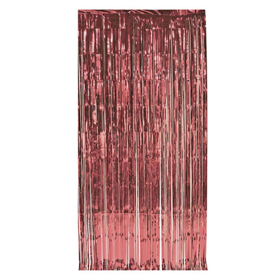 Beistle 1-Ply Gleam 'N Party Curtain - rose gold