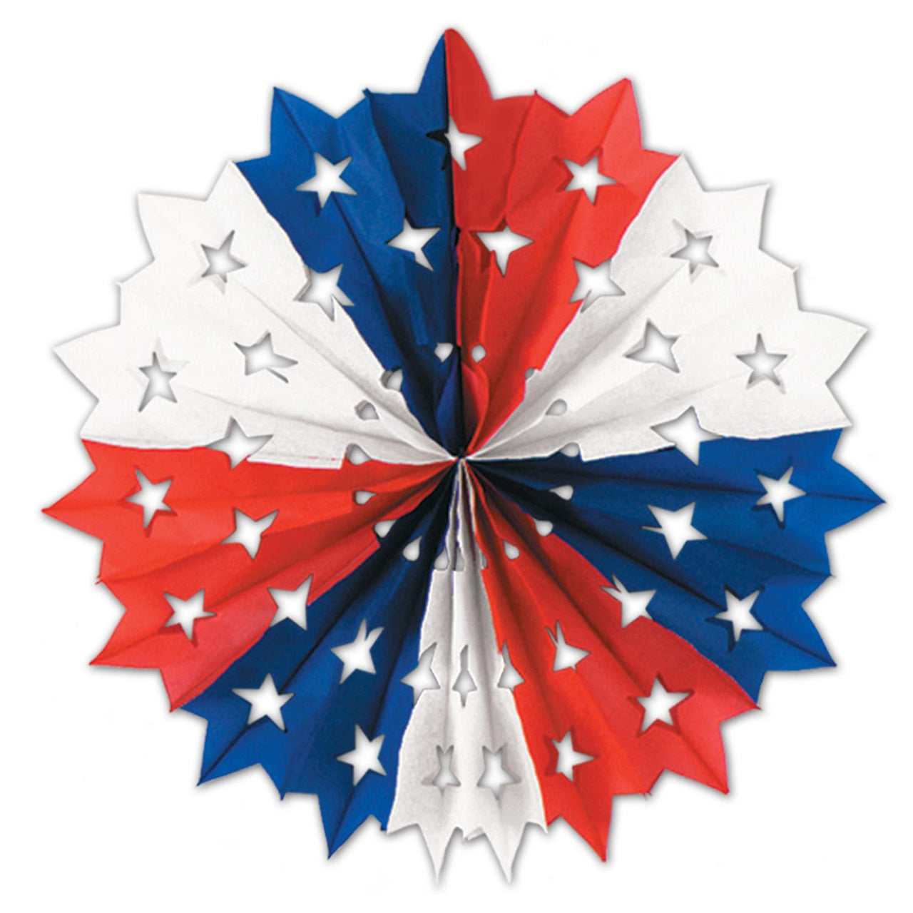 Beistle Patriotic Star Party Fan