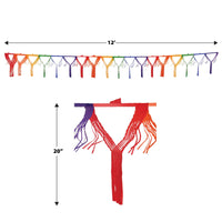 Party Decorations - Drop Fringe Garland - rainbow