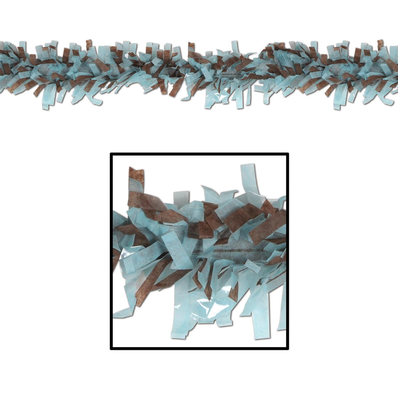 Beistle Tissue Festooning Party - Light blue & brown