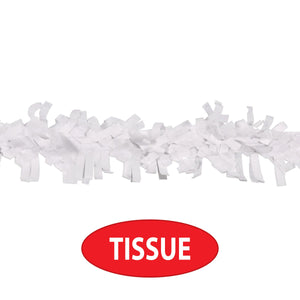 Party Decorations - Tissue Festooning - white