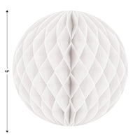 Party Decorations - Tissue Ball - white