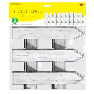 Party Supplies - Picket Fence Cutouts Party Decoration (Case of 36)
