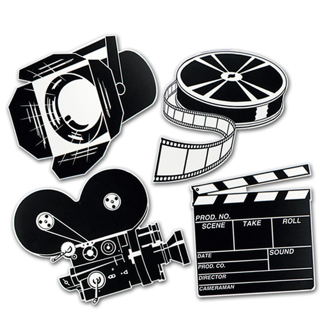 Beistle Movie Set Party Cutouts- Black