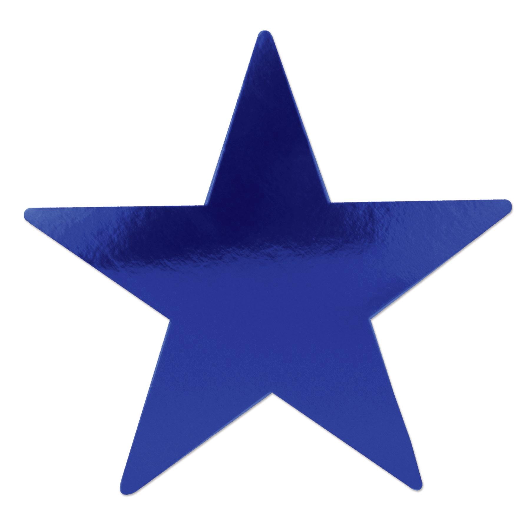 5" Beistle Party Foil Star Cutout- Blue