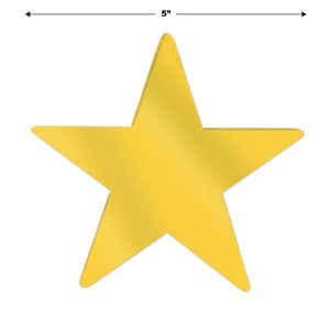 Bulk 5 inch Awards Night Gold Foil Star Decoration (Case of 72) by Beistle