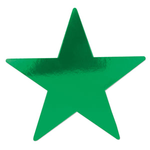5" Beistle Party Foil Star Cutout- Green