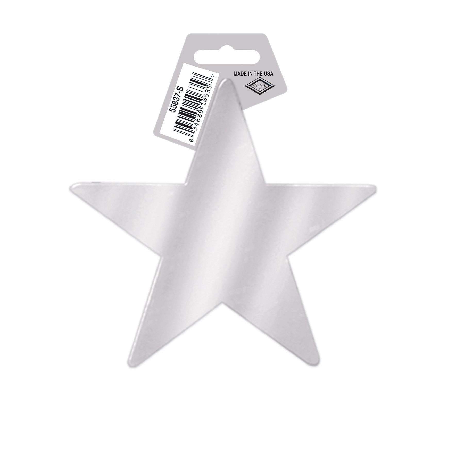 5" Beistle Foil Star Cutout - Silver