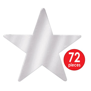 Bulk 5 inch Awards Night Silver Foil Star Decoration (Case of 72) by Beistle
