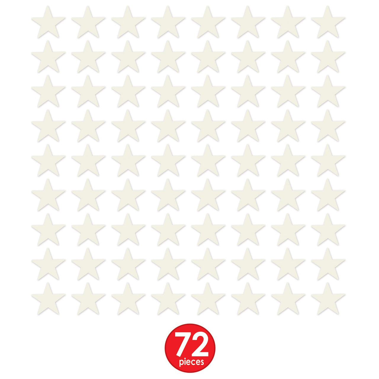 Party Decorations - Die-Cut Foil Star - white