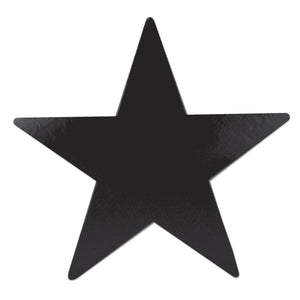 9" Beistle Foil Star Party Cutout- Black