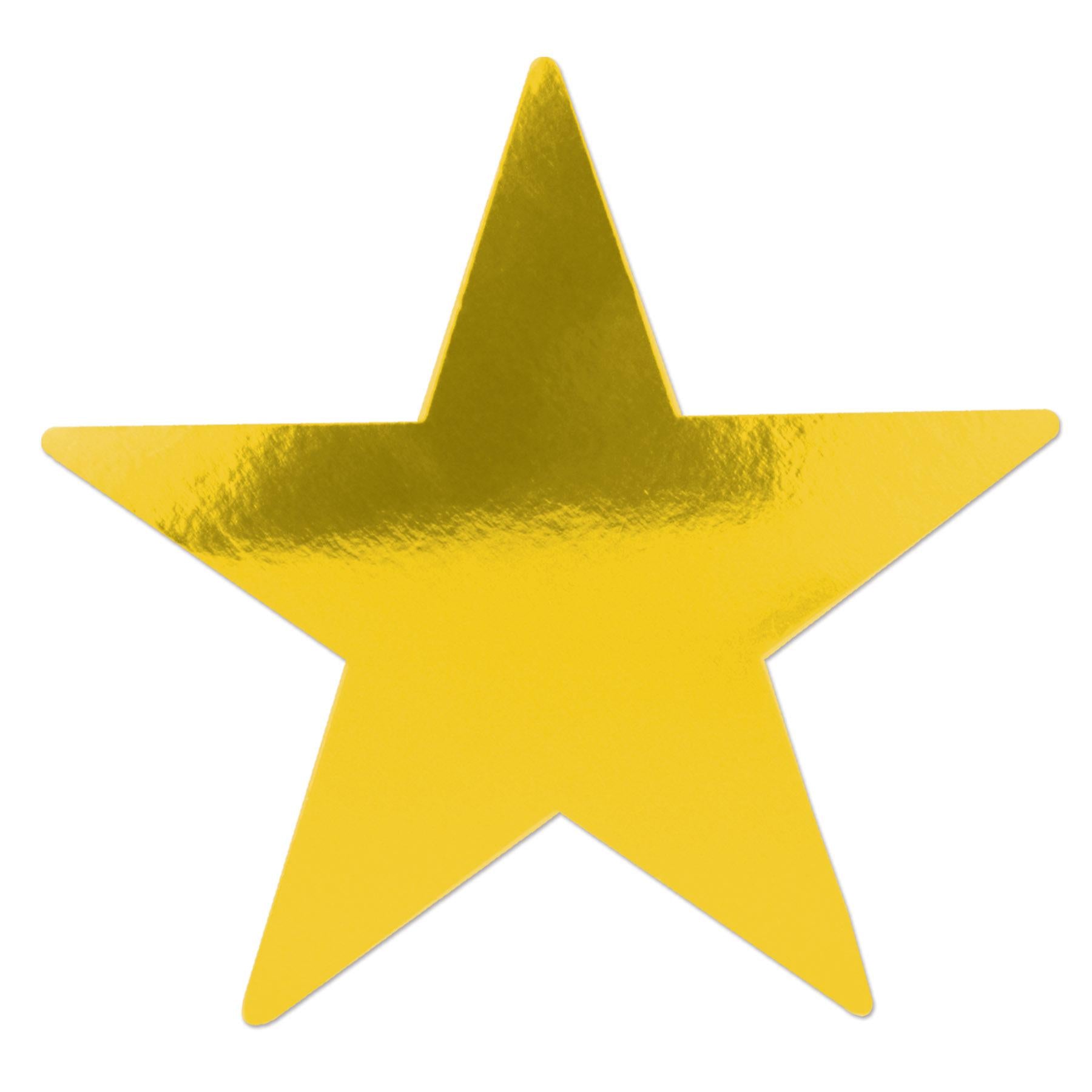 9" Beistle Foil Star Cutout- Gold